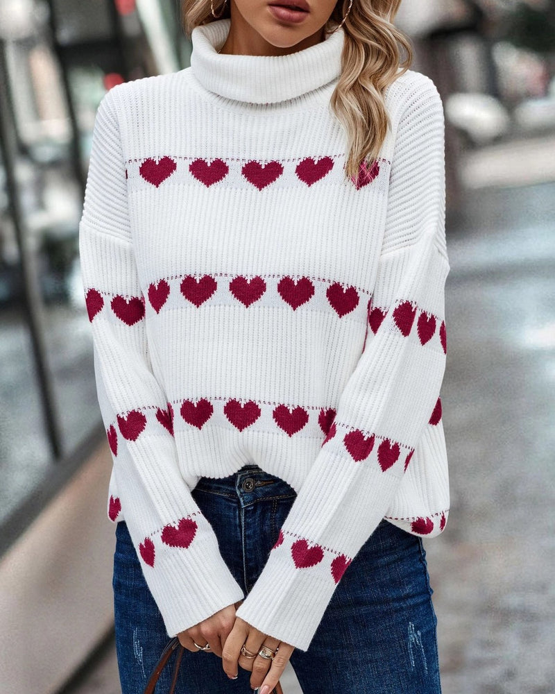 Red Wine Heart Knit Jumper