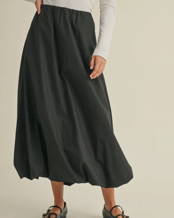 Mae Black Balloon Skirt