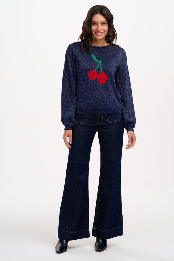 Sugarhill of Brighton - Cherry Blue Sparkly Jumper