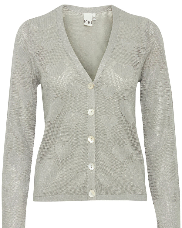 ICHI Silver Heart Cardigan