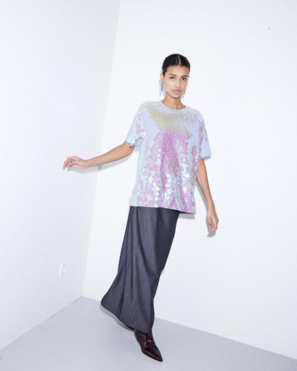 ICHI Mermaid Sequin Tee