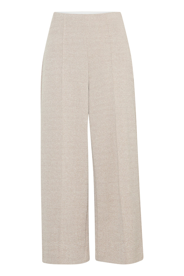 ICHI Kate Jacquard Cropped Trousers