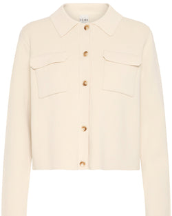 ICHI Lola Cream Knit Cardigan