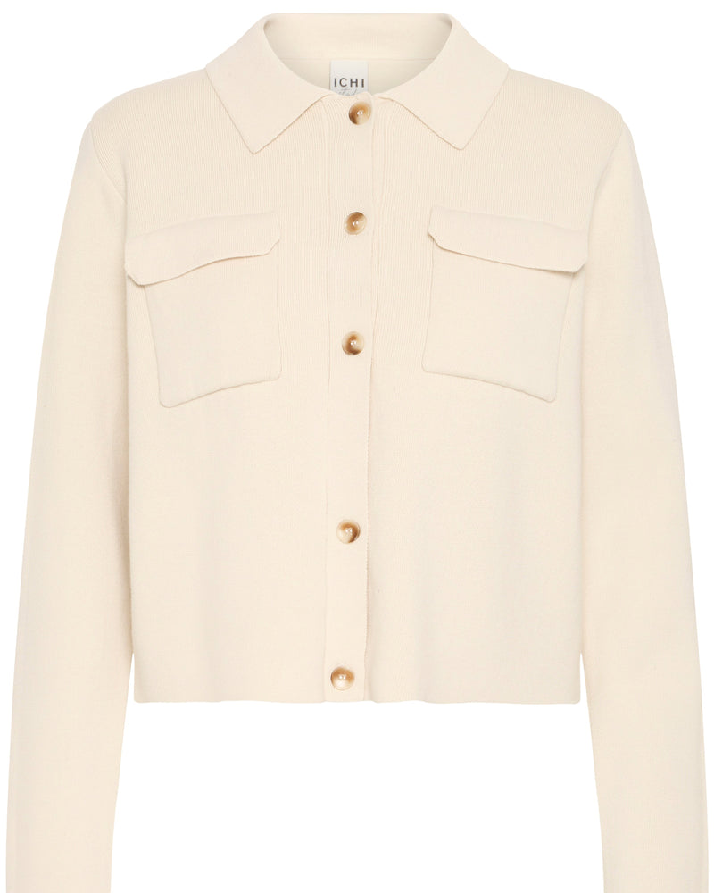 ICHI Lola Cream Knit Cardigan