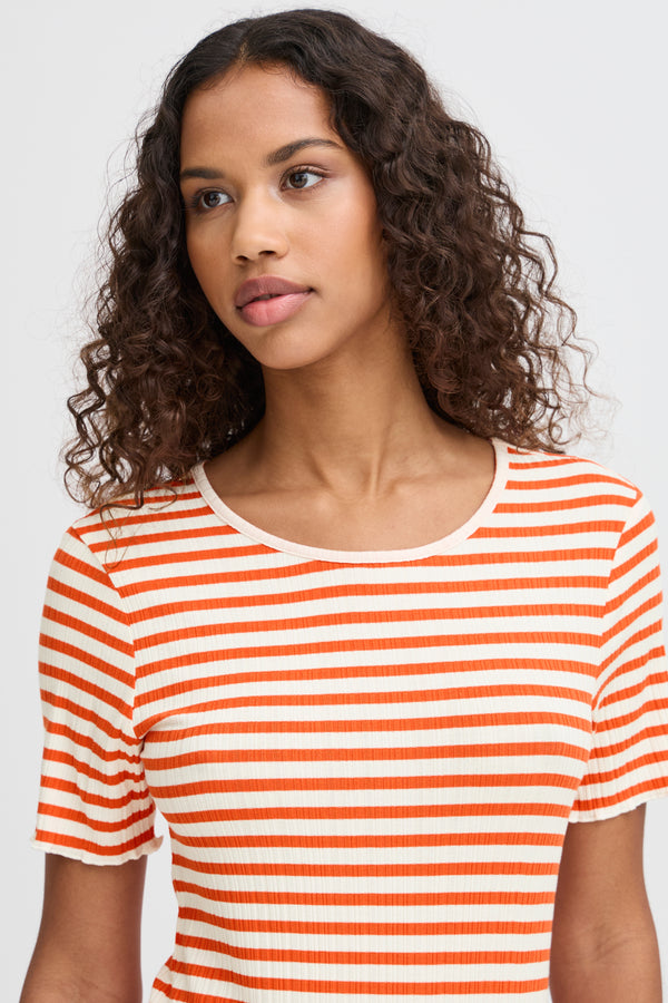 ICHI Cella Fiesta Stripe Ribbed Top