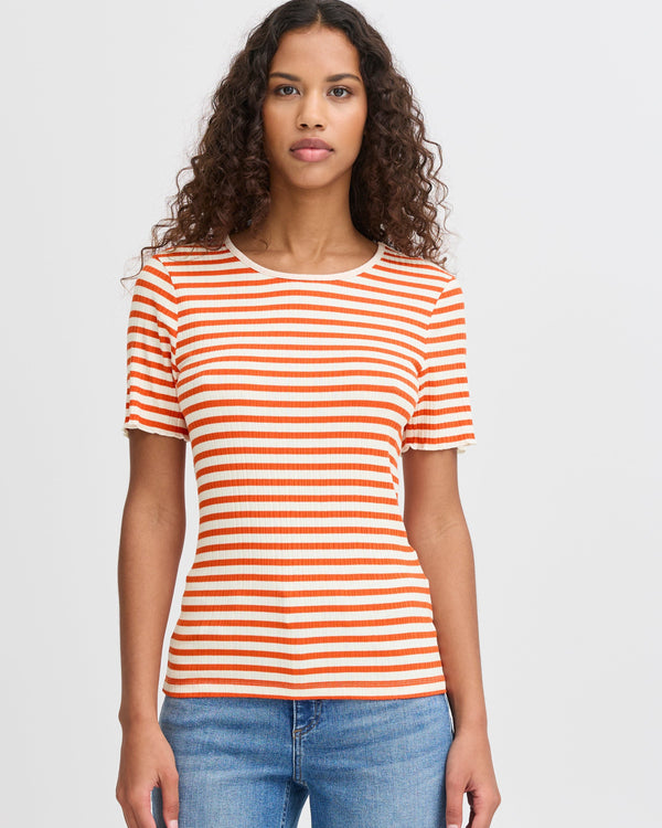 ICHI Cella Fiesta Stripe Ribbed Top