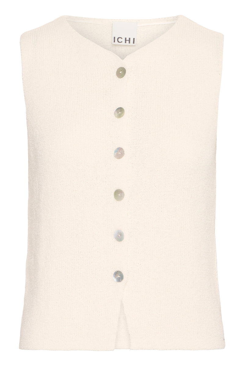 ICHI Almond Knitted Waistcoat