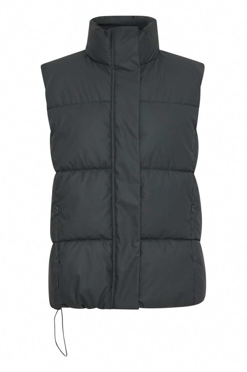 B.Young Charcoal Grey Puffer Gillet