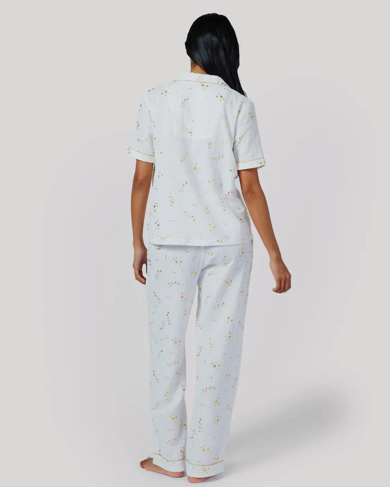 White Foil Star Pyjamas Set