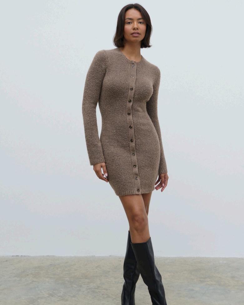 Anna Knit Mink Dress