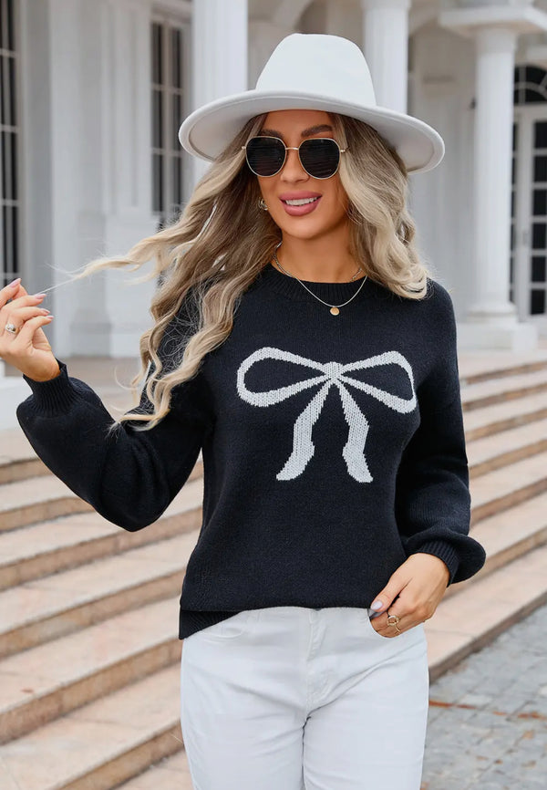 Black Bow Jumper