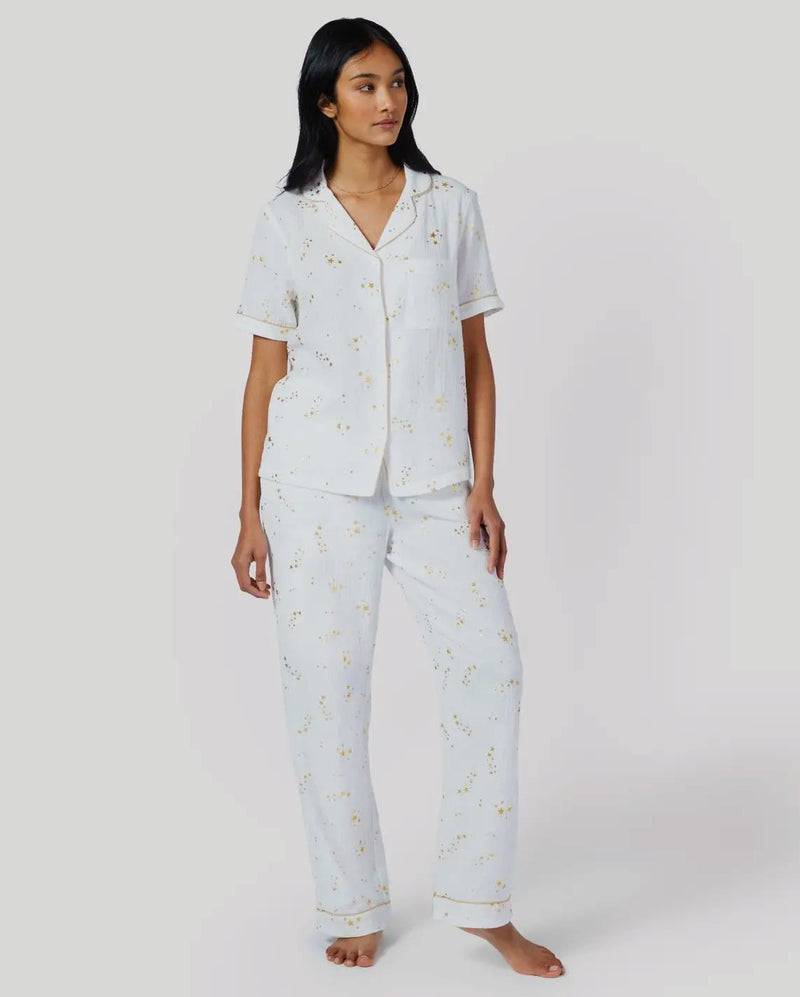 White Foil Star Pyjamas Set