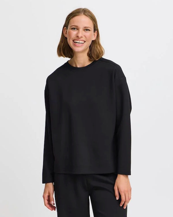 B.Young Black Scuba Sweatshirt