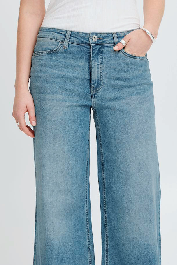 ICHI Twiggy Wide Leg Jeans