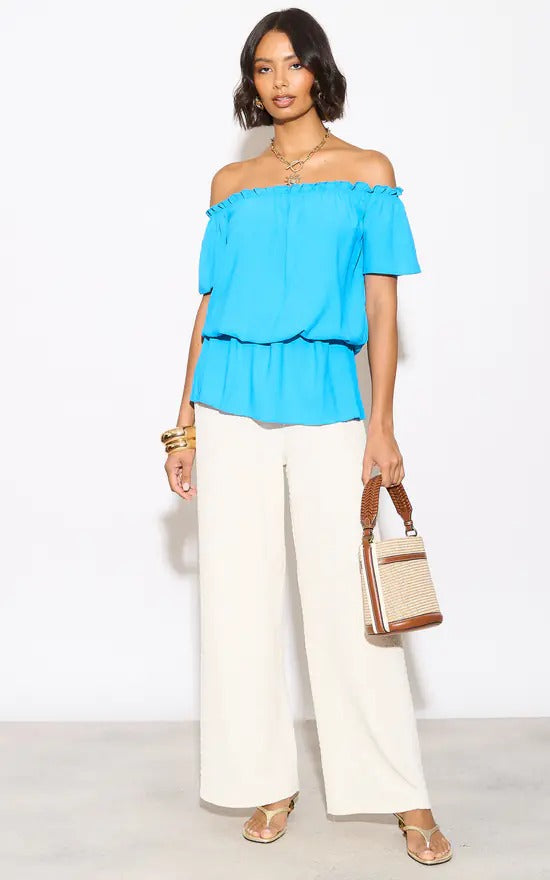 Aqua Bardot Off The Shoulder Top