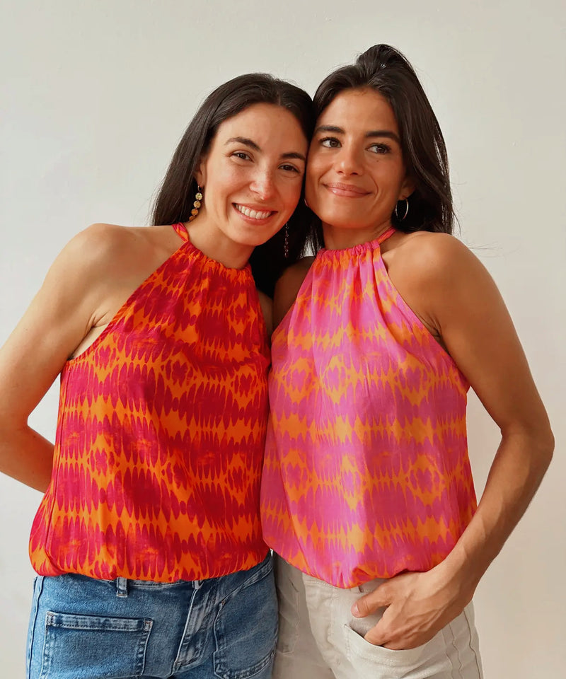 Iria Pink & Orange Top