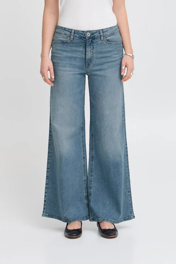 ICHI Twiggy Wide Leg Jeans