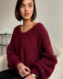 Jenny Bordeaux Boucle Jumper