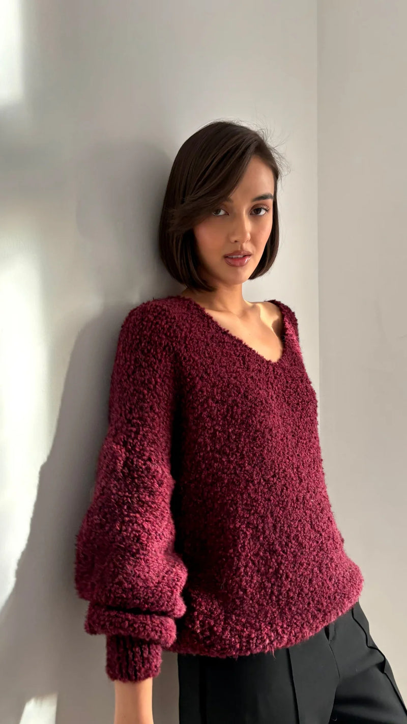 Jenny Bordeaux Boucle Jumper