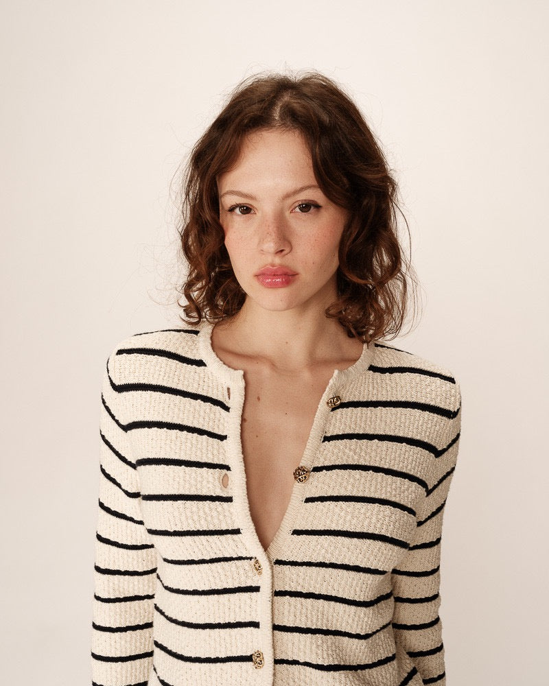 Grace & Mila - Paca Navy Knit Cardigan