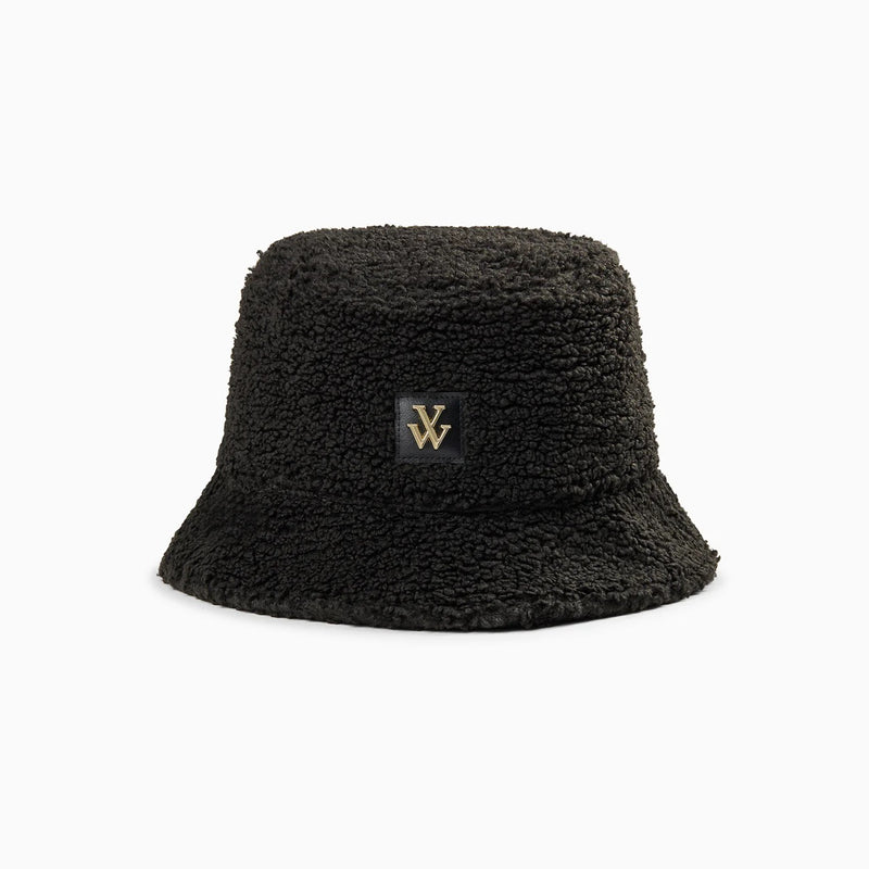 Vanessa Wu - Black Faux Sherling Hat