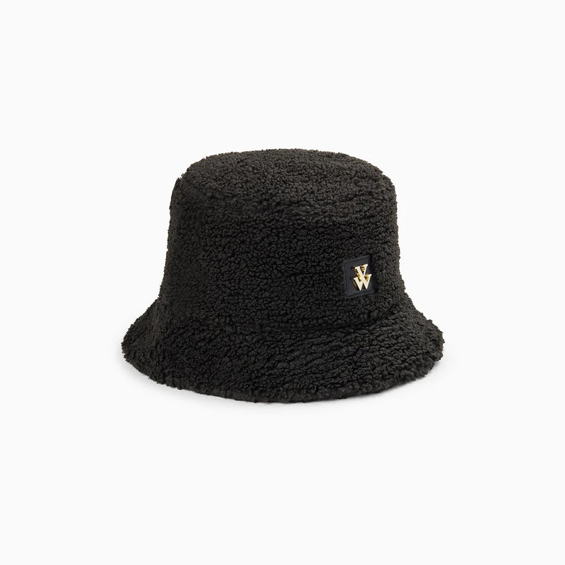 Vanessa Wu - Black Faux Sherling Hat