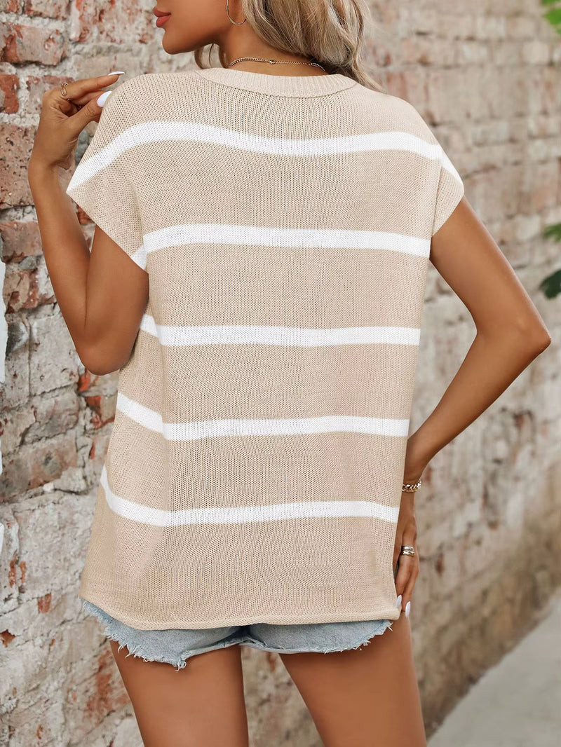 Apricot Stripe Knit