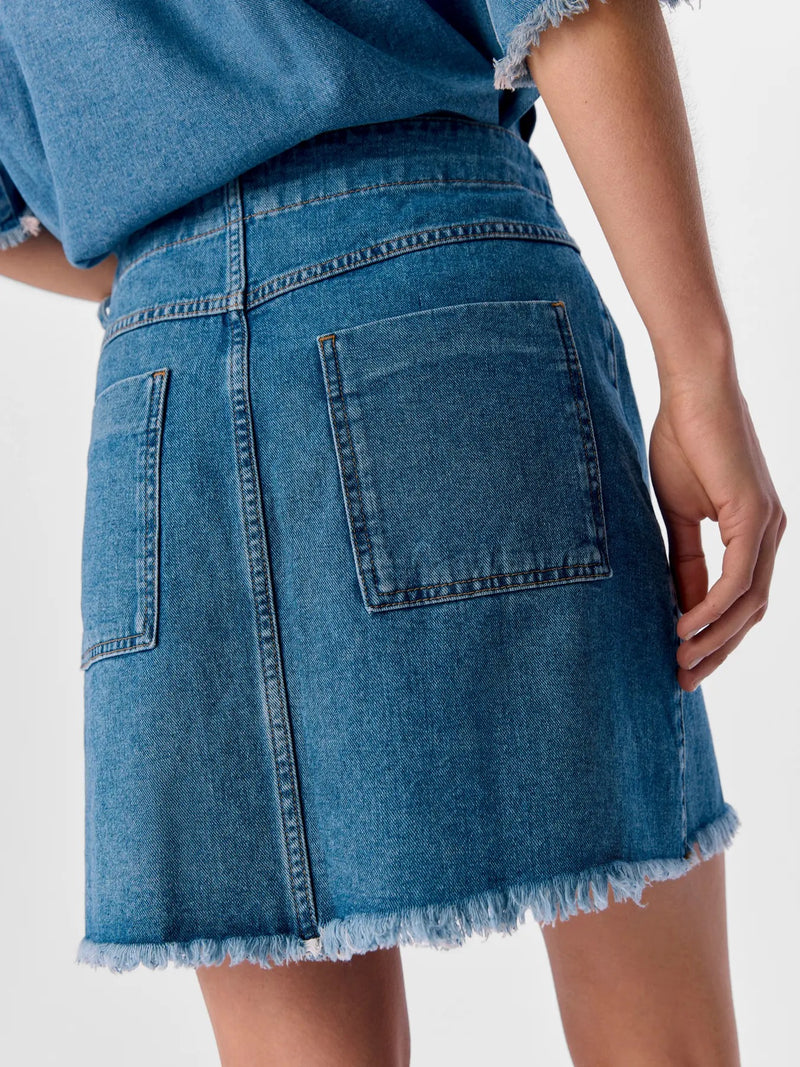 OBJECT - Denim Wrap Skort