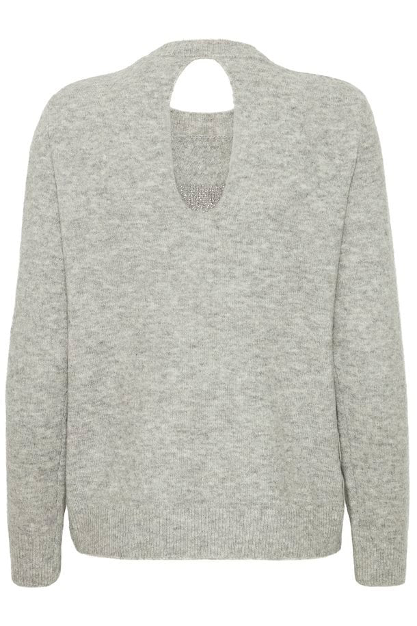 ICHI Glam Lurex Grey Jumper