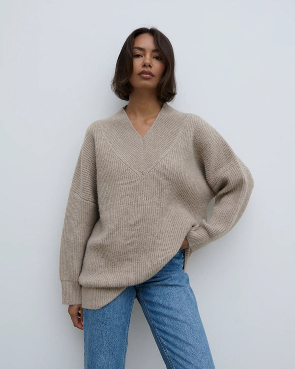 Jovie Oversized Beige Knit