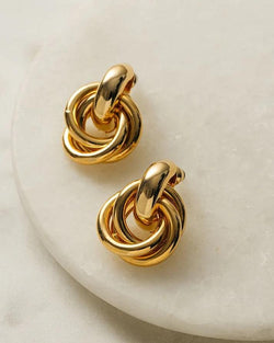 ORELIA - Gold Interlocking Earrings