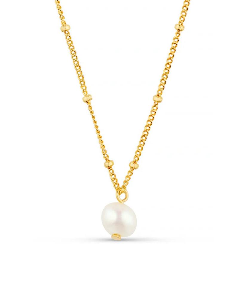 ORELIA - Gold Pearl Necklace