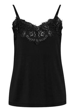 ICHI Black Lace CamI Top