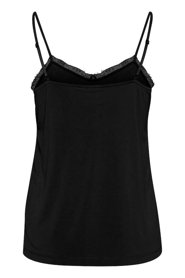 ICHI Black Lace CamI Top