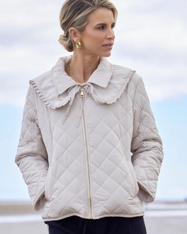 Vogue Williams - Cream Quilted Jacket