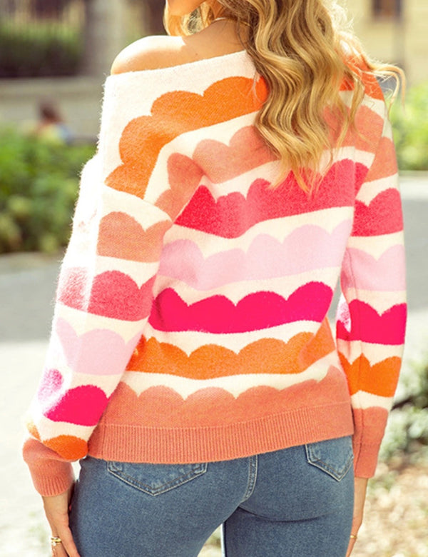 Pink & Orange Rainbow Jumper