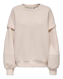 ONLY- Baby Pink Scuba Sweatshirt