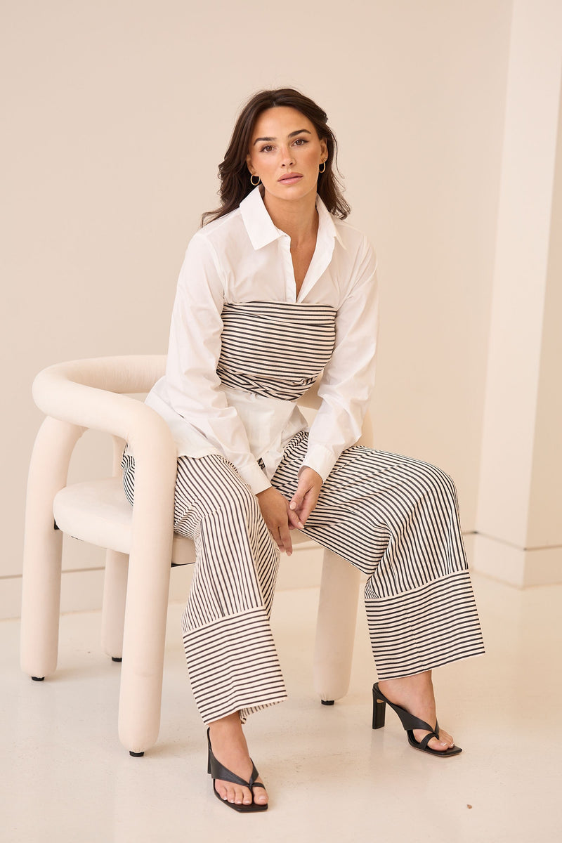 Brave & True - Portia Textured Stripe Pant