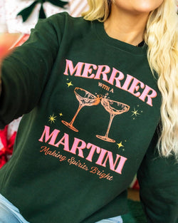 Merrier Martini Forest Green Sweatshirt