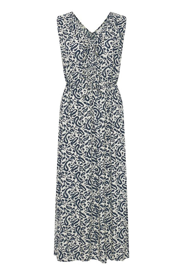 ICHI Marrakech Navy Paisley Dress