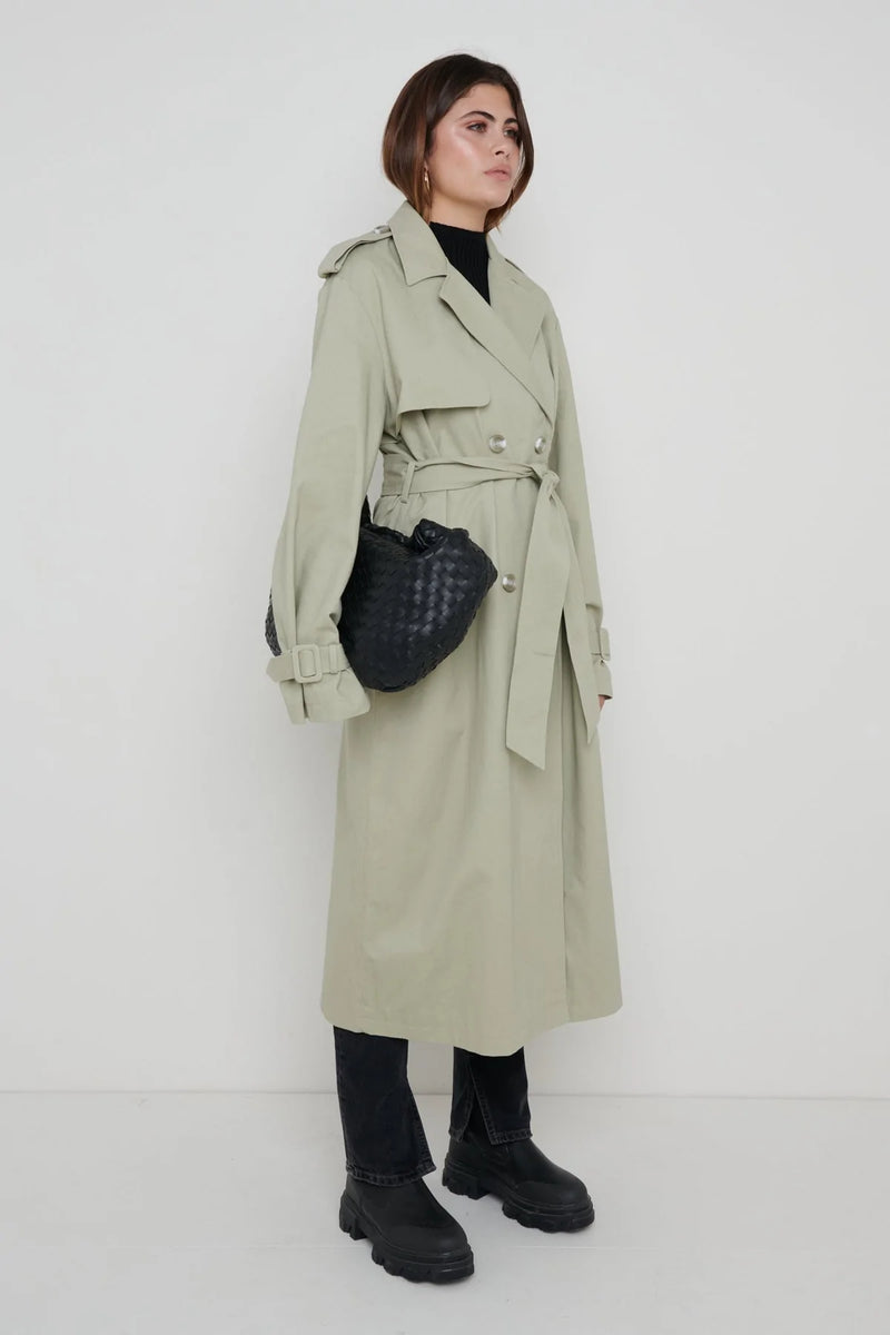 River Olive Oversized Trench